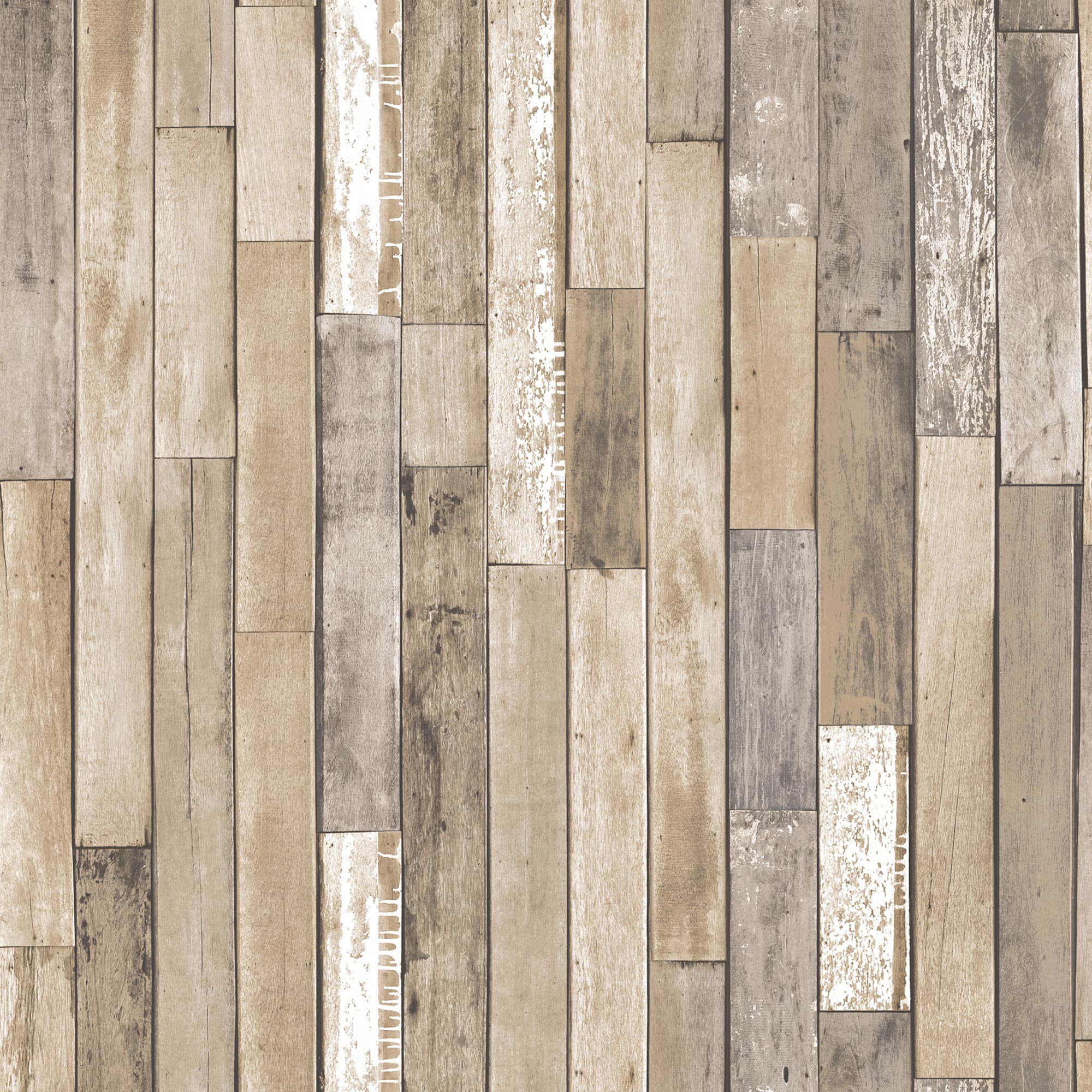 InHome Weathered Plank Barn Peel & Stick Wallpaper
